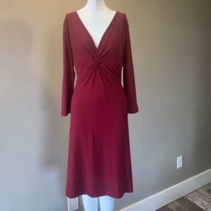 Claudia Richard Wine Dress - Size Large